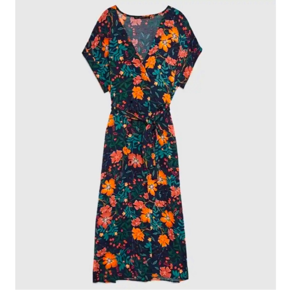 ZARA Trafaluc Floral Midi dress